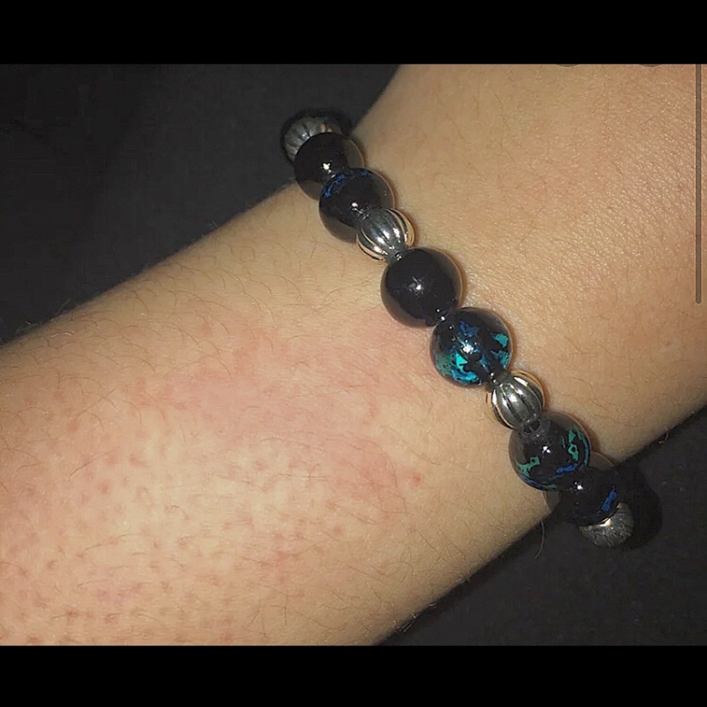 handmade black & blue bracelet